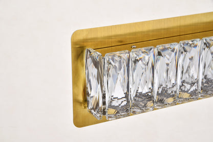 Monroe Integrated LED chip light gold Wall Sconce Clear Royal Cut Crystal