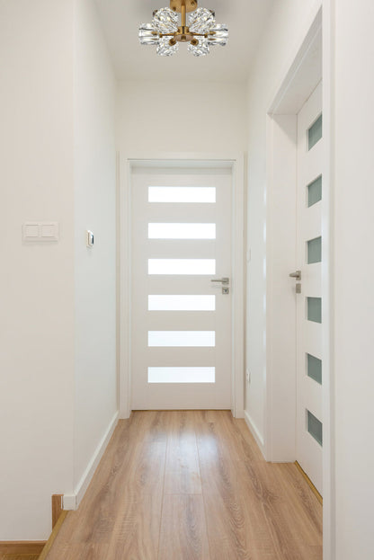 Lyra 14 inch Flush Mount in Satin Gold