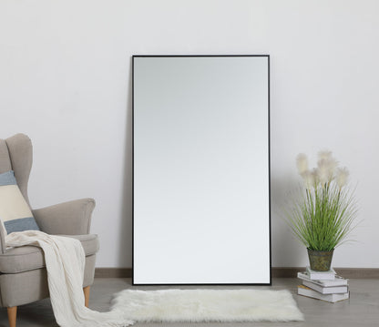 Metal frame rectangle mirror 36 inch in Black