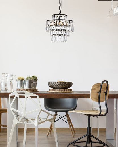 Mila 12 inch pendant in black