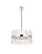 Serephina 20 inch crystal round pendant light in chrome
