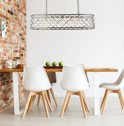 Madison 7 light polished Nickel Chandelier Clear Royal Cut Crystal