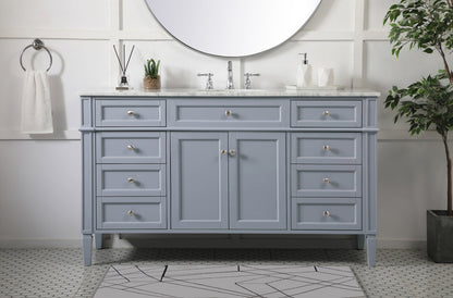 60 inch Single bathroom vanity in grey