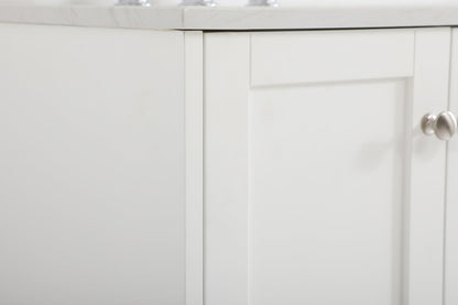 60 inch Double Bathroom Vanity in White