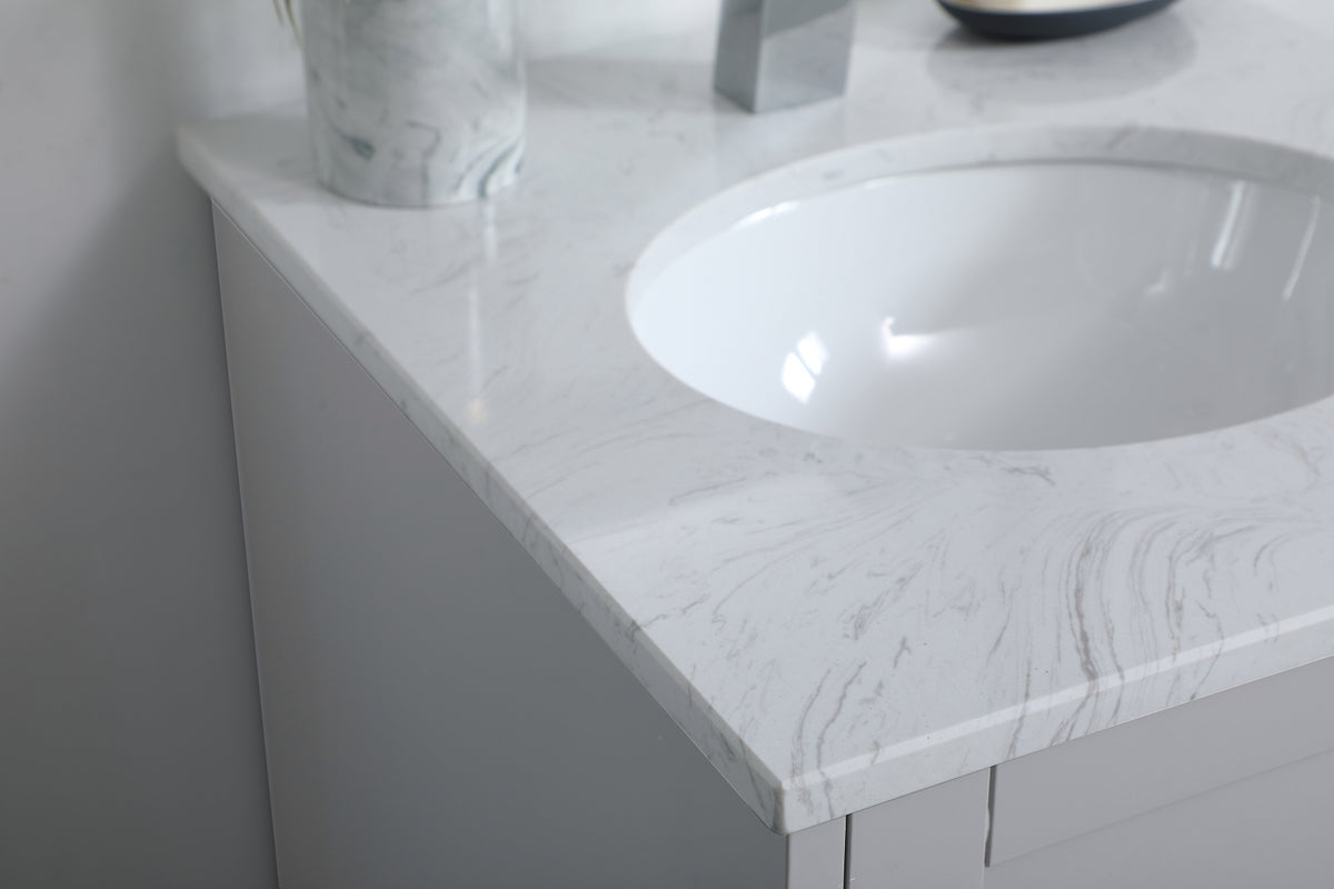 18 inch Single Bathroom Vanity in Grey