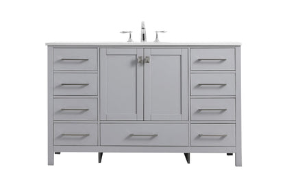 54 Inch SIngle Bathroom Vanity In Grey