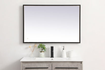 Pier 24x36 inch LED mirror with adjustable color temperature 3000K/4200K/6400K in black