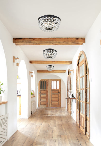 Cora 10 inch flush mount in black