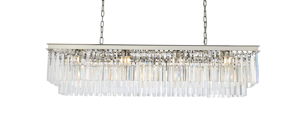Sydney 12 light polished nickel Chandelier Clear Royal Cut Crystal