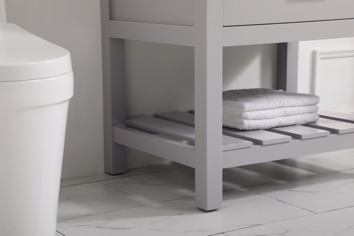 30 inch Single bathroom vanity in grey