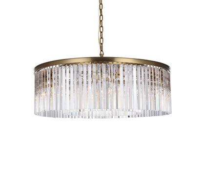 Sydney 43.5 inch round crystal chandelier in satin gold
