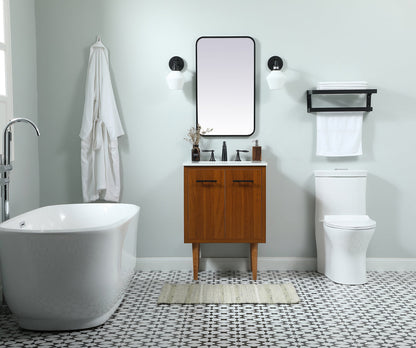 24 inch Single bathroom vanity in teak