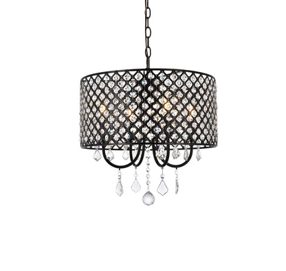 Elise 17 inch pendant in black