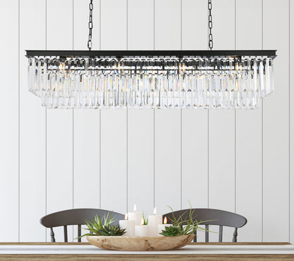 Sydney 12 light Matte Black Chandelier Clear Royal Cut Crystal