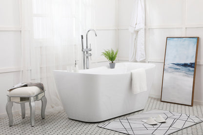 59 inch soaking bathtub in glossy white