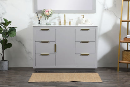 48 inch Single bathroom vanity in grey