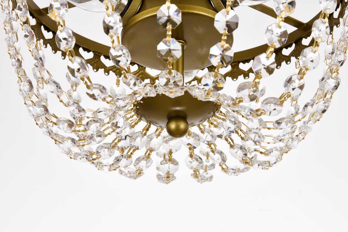 Kylie 10 inch flush mount in brass