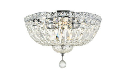 Tranquil 6 light Chrome Flush Mount Clear Royal Cut Crystal