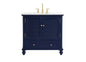 36 inch Single bathroom vanity in blue