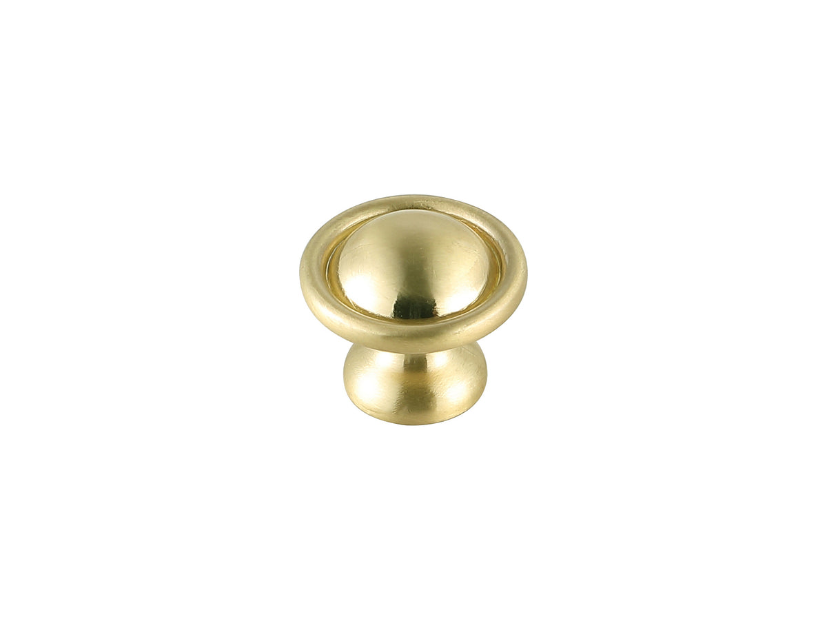 Kadea 1.2" Diameter Brushed Gold Mushroom Knob Multipack (Set of 10)