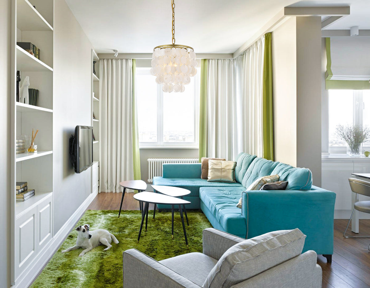 Selene 1 light Brass Pendant