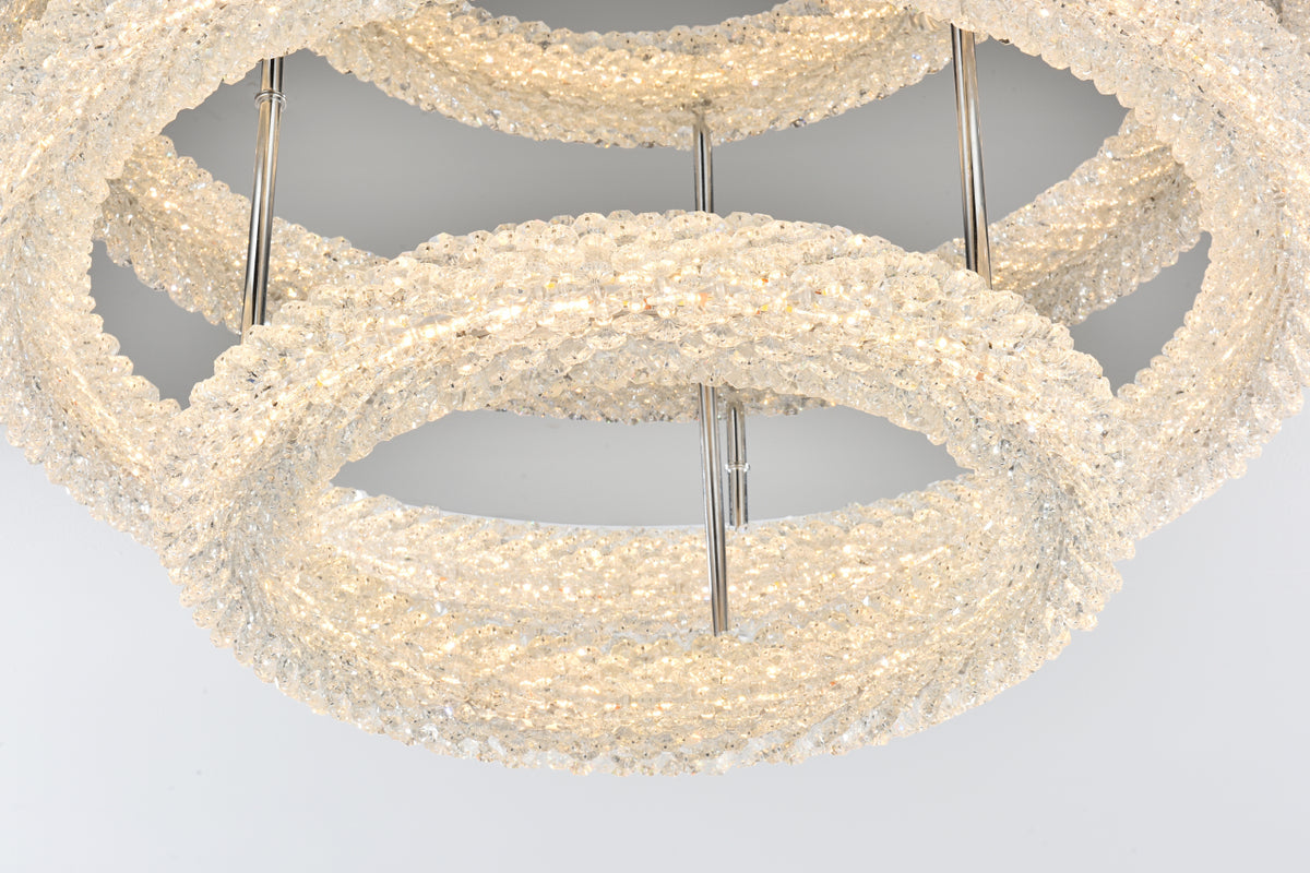 Bowen 26 inch Adjustable LED Flush Mount in Chrome