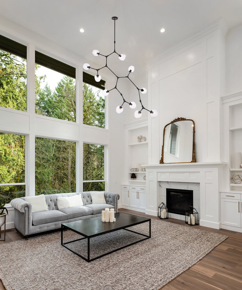 Cavoli 11 lights black chandelier