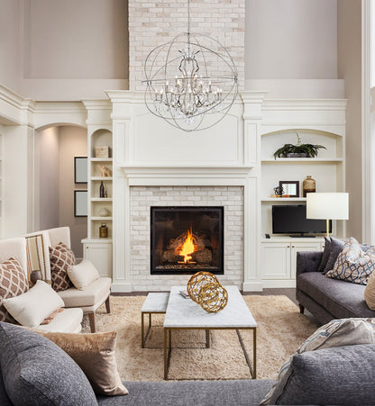 Geneva 25 light polished nickel Chandelier Clear Royal Cut crystal