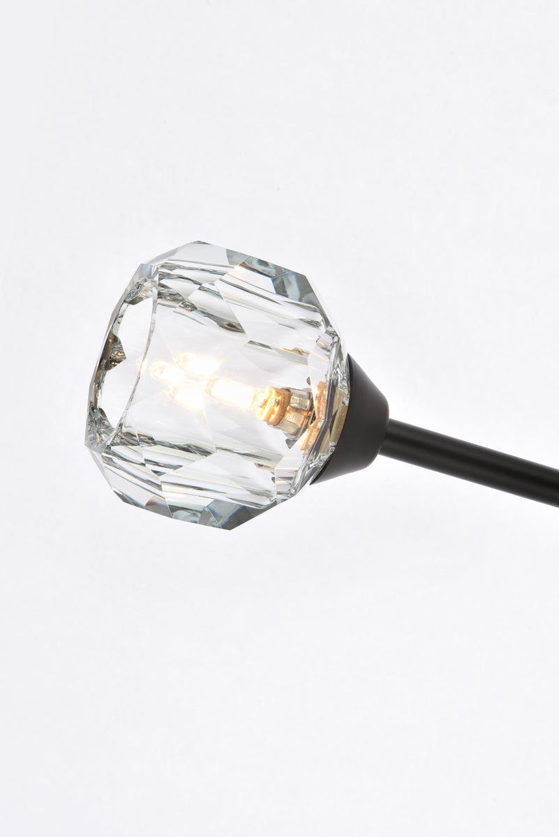 Zayne 6 Light Pendant in Black