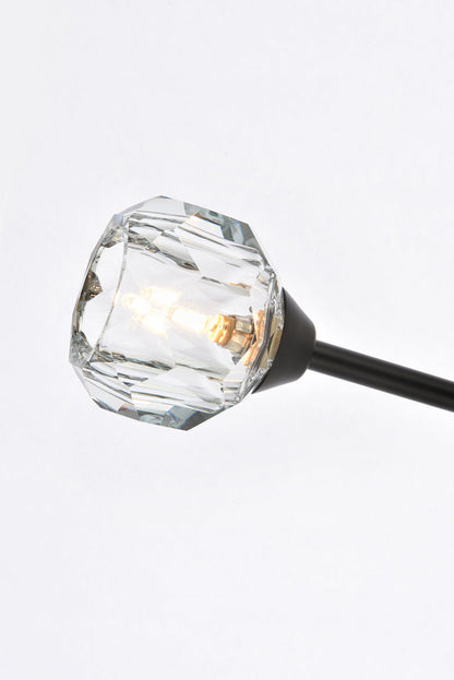 Zayne 6 Light Pendant in Black