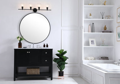 Collier 4 light Black and Clear glass Wall sconce