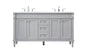 60 inch double bathroom vanity in grey