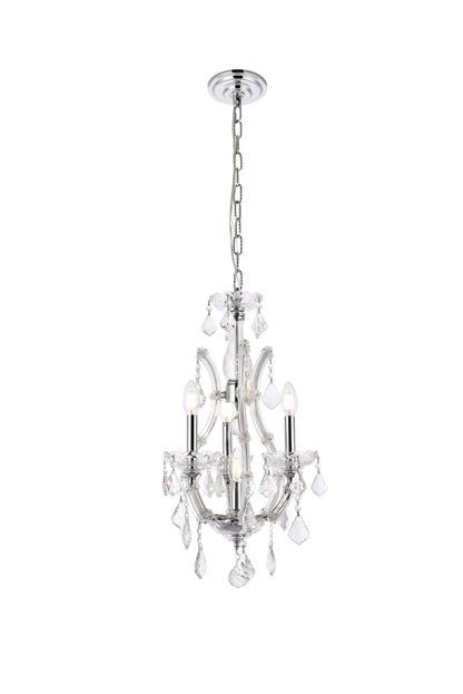 Maria Theresa 4 light Chrome Pendant Clear Royal Cut Crystal