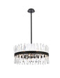 Serephina 25 inch crystal round pendant light in black