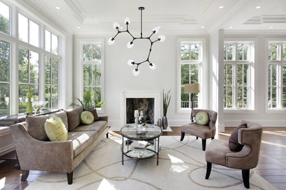 Cavoli 9 lights black chandelier