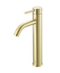 Victor Single Hole Single Handle Bathroom Faucet in Brushed Gold