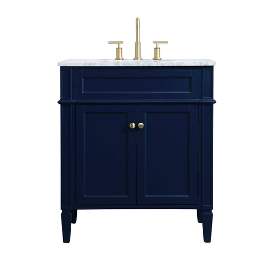 30 inch Single bathroom vanity in blue