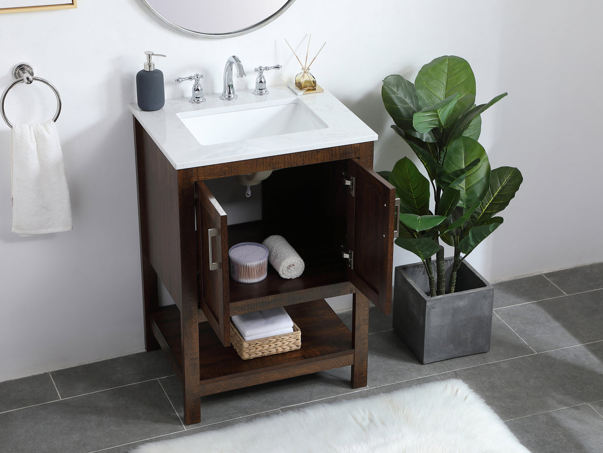 24 inch Single Bathroom Vanity in Espresso