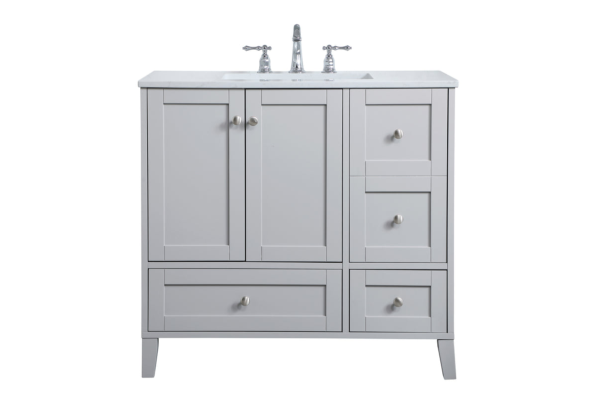36 inch Single Bathroom Vanity in Grey