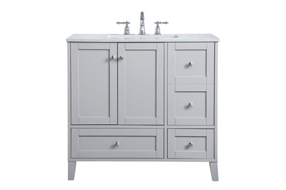 36 inch Single Bathroom Vanity in Grey