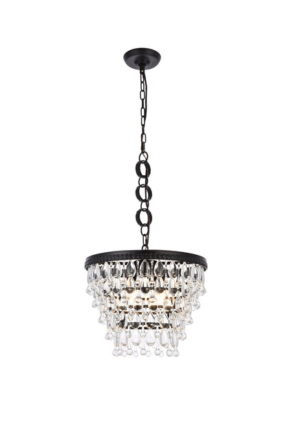 Nordic 4 lights black pendant