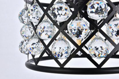 Madison 4 light Matte Black Pendant Clear Royal Cut Crystal