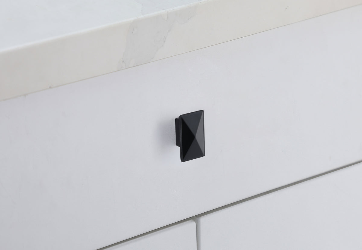 Perry 2" Matte Black Rectangle Knob Multipack (Set of 10)
