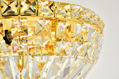 Tranquil 4 light Gold Flush Mount Clear Royal Cut Crystal