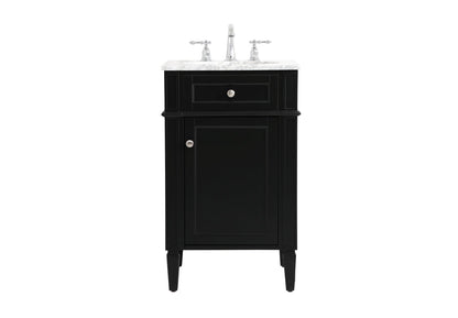 21 inch Single bathroom vanity in black