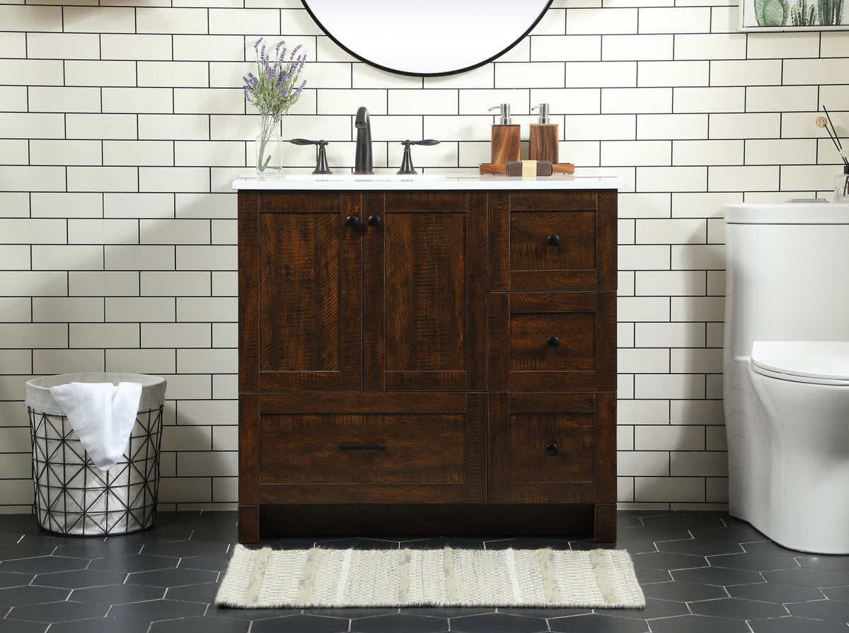 36 inch Single bathroom vanity in expresso