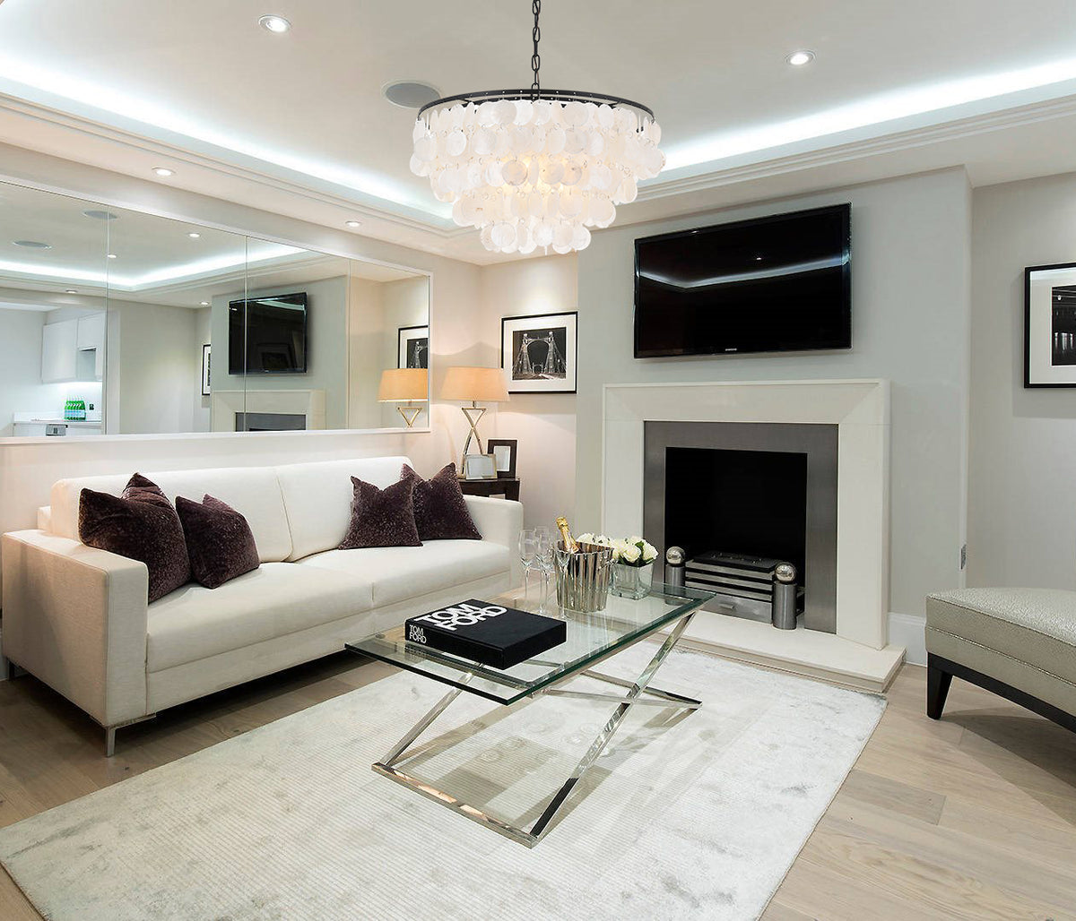 Selene 4 light Black Pendant