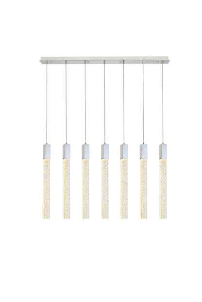 Weston 7 lights pendant in chrome