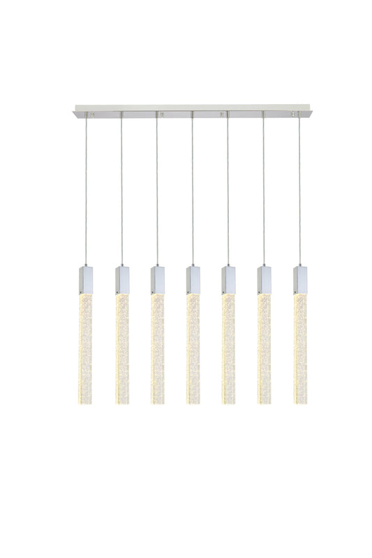 Weston 7 lights pendant in chrome