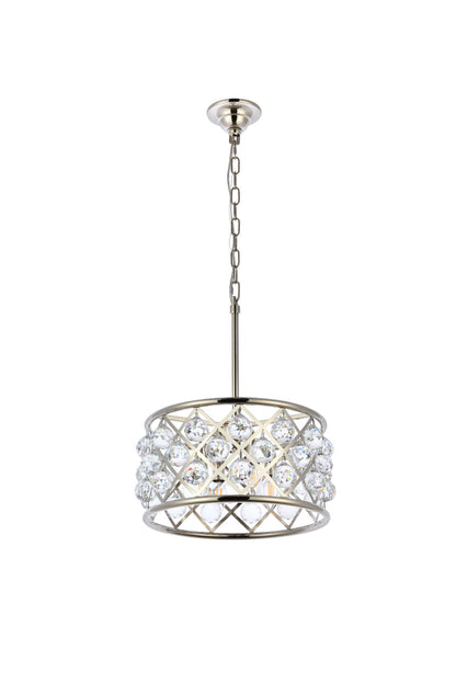Madison 4 light polished Nickel Pendant Clear Royal Cut Crystal